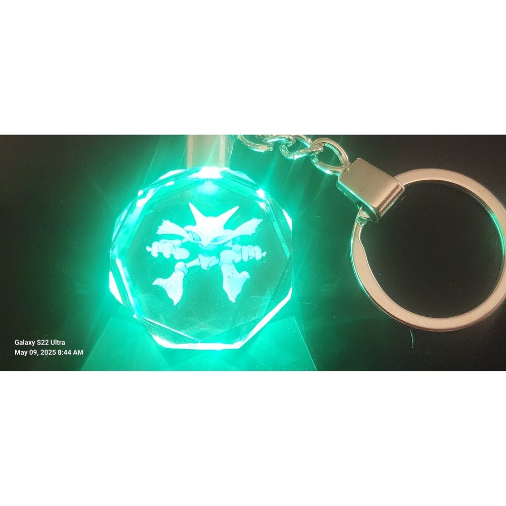 Crystal Pokemon‎ Alakazam Keychain LED Light Up Keyring Anime Charm - Picture 3 of 6